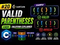 LeetCode Valid Parentheses Easy Solution Explained C