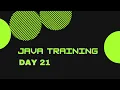 Day 21 Java PRP Training Wipro TalentNext PJP PBL