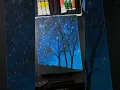 Download Lagu Lukisan Akrilik Mudah | Easy Acrylic Painting | Night Sky Painting #acrylicpainting