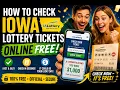 How to check Iowa lottery tickets online free
