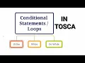 Conditional Statements Loops If While Do TOSCA Automation Tool Tutorial Course