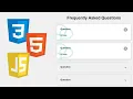 HTML Modern FAQ Tutorial CSS HTML Javascript Mini frontend project