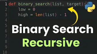 Binary Search Algorithm in Python Recursive Approach Tutorial