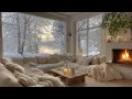 Lagu Cozy Lake Cabin in Winter ❆Relaxing Piano, Crackling Fireplace \u0026 Falling Snow for Work