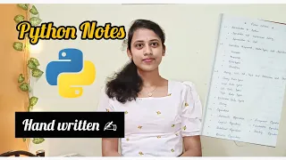 Python Notes PDF Handwritten Python Notes for Beginners