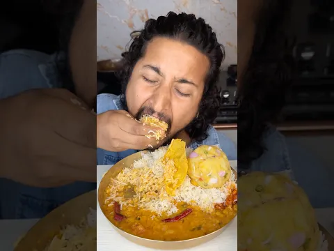 INDIAN ASMR 🇮🇳 ! Arhar Rice mukbang 🤤 #asmr #food #mukbang