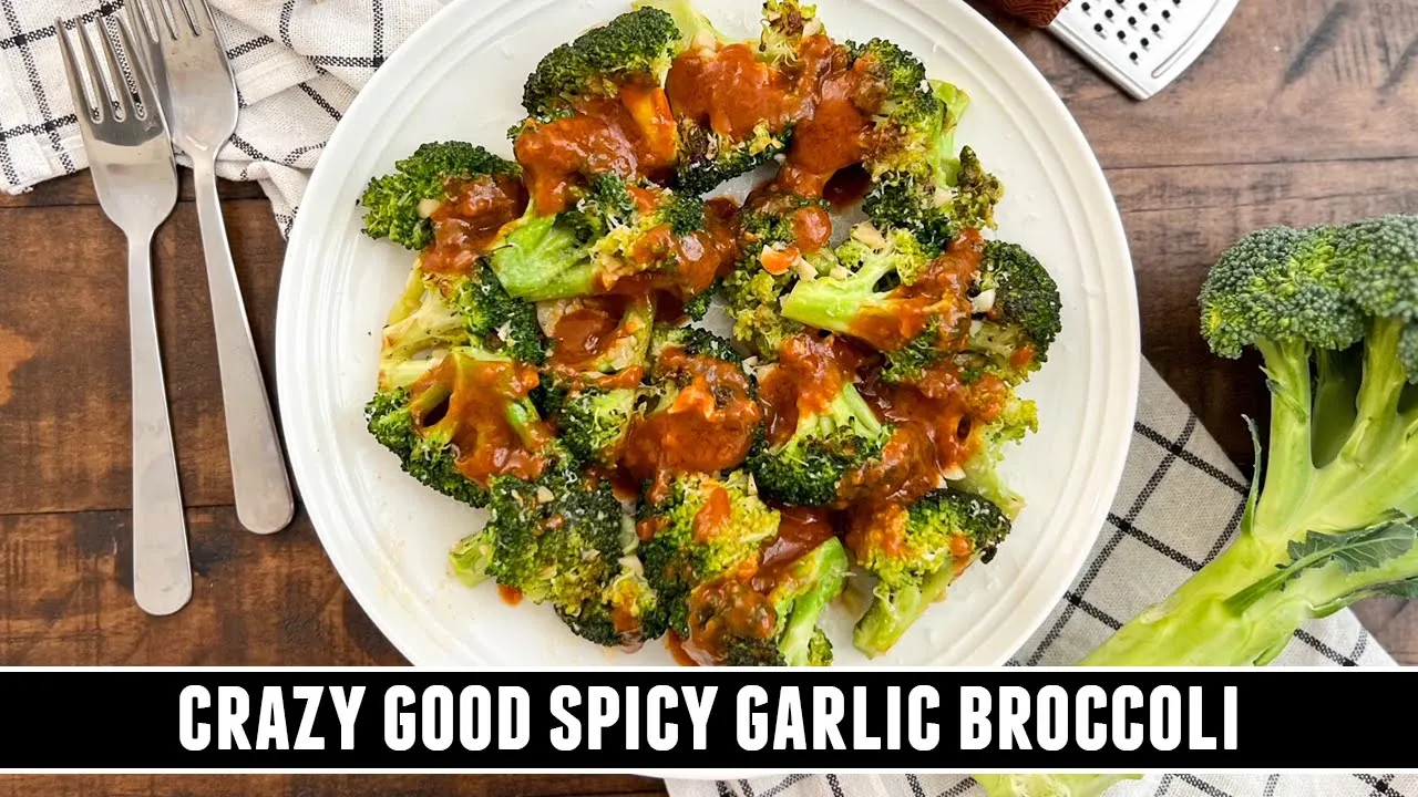 Garlic Broccoli with a Kick of Spicy Sauce   Deliciously Addictive