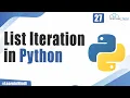 What is List Iteration in Python List Iteration Enumerate Python Tutorial