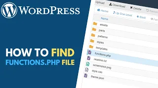 WordPress How to Find the functions php File via cPanel File Manager
