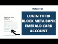 How to Login HR Block Meta Bank Emerald Card Account Sign-In Meta Bank 2022