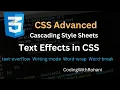 CSS Advanced Text Effects in CSS CodingWithRohani