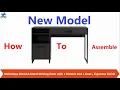 How To Assemble New Model Mainstays Wood Metal Writing Desk with 1 Drawer and 1 Door