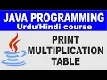 Program to Print Multiplication Table in Java Using for Loop - Lesson 17