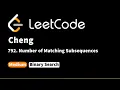 LeetCode 792 Number of Matching Subsequences