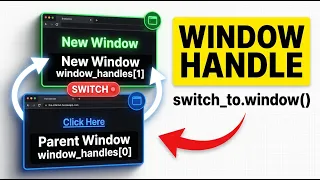 Selenium Window Handling in Python Multiple Windows Tutorial Tamil Beginners