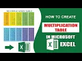 How to Create Multiplication Table In Excel