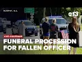 Funeral procession for detention officer killed in line of duty