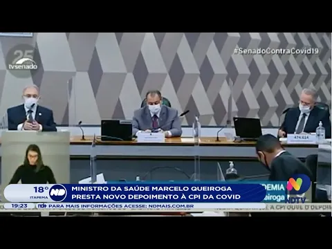 Ministro da Saúde presta novo depoimento à CPI da Covid