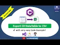 Export DataTable to CSV file C NET Quickest Way