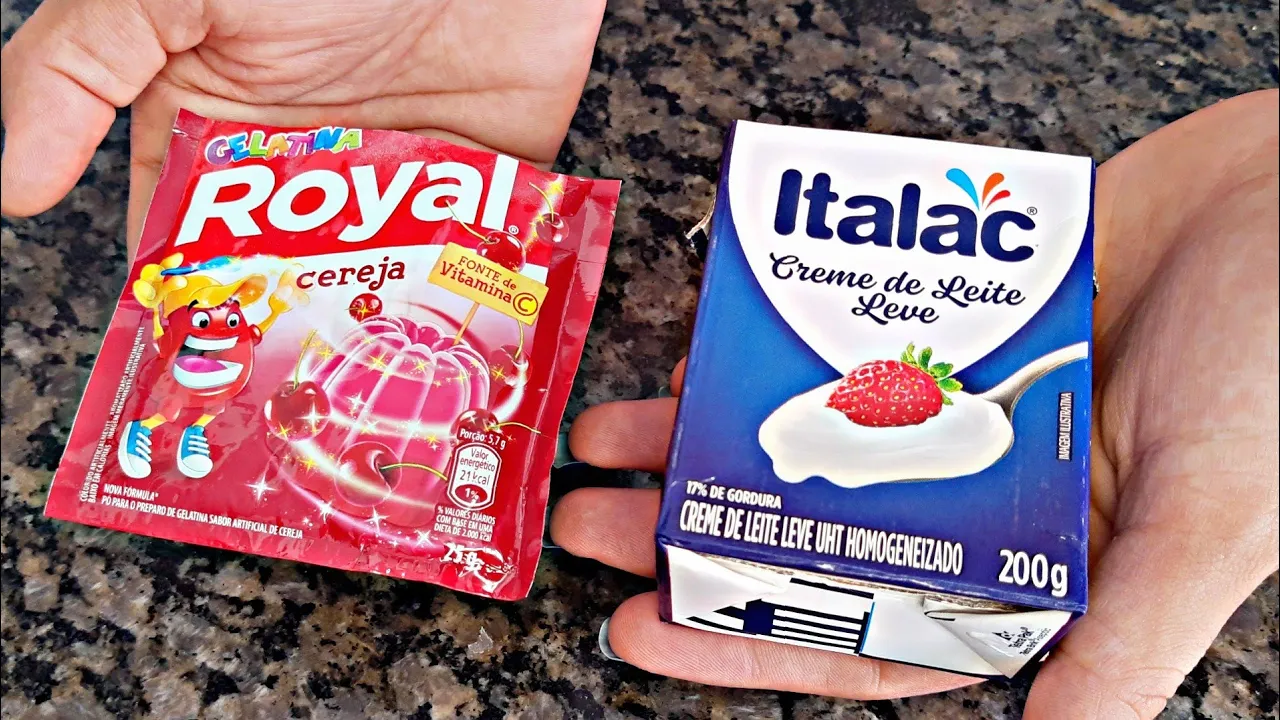 NÃO ACREDITO! SÓ 2 INGREDIENTES | SOBREMESA GELADA | Arte 2 Irmãos