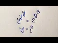 Only one clever idea unlock this tricky exponential math equation