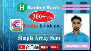 Hacker Rank Simple Array Sum using C