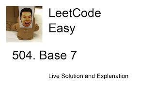 504 Base 7 Leetcode Easy