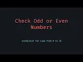 Odd or Even Check Numbers from 0 to 15 in JavaScript