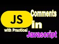 Comments in Javascript How to Write Comments in Javascript Hindi Lecture-3