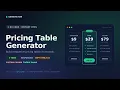 Free Pricing Table Generator with Live Copy Code