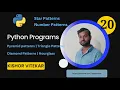 Best Python Programs Pattern Programs Part 3 Python Tutorial