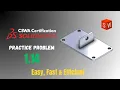 SOLIDWORKS Practice Problem 1 14 Solution CSWA Preparation CAD Exercise