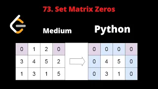 LEETCODE 73 SET MATRIX ZEROS PYTHON