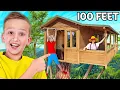 24 HOURS in the GIANT Tree House!