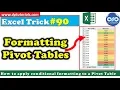 How To Apply Conditional Formatting to a Pivot Table Excel Tips Tricks dptutorials
