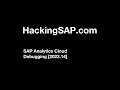 SAP Analytics Cloud Debugging 2023 14