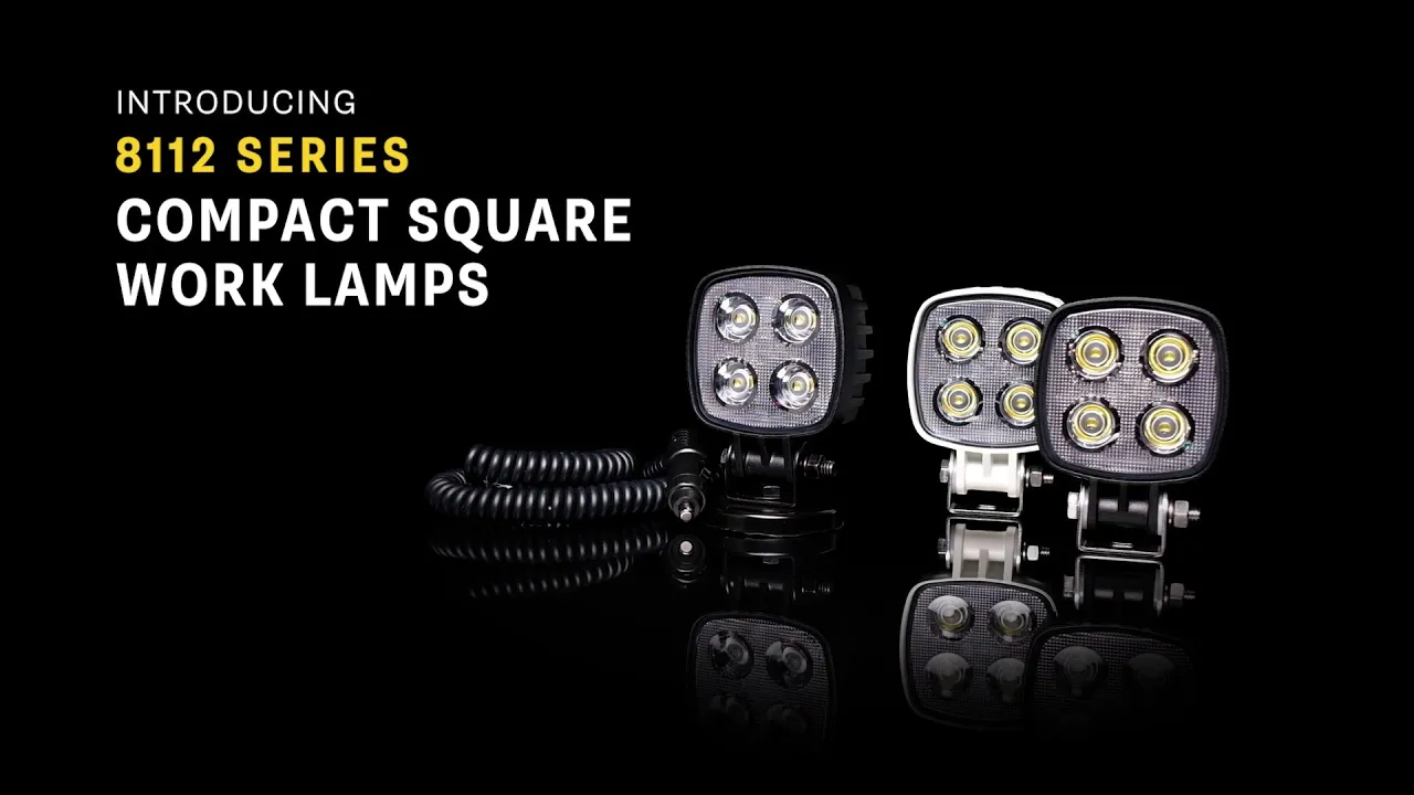 Video: LED work light | 12 watts | 1000 lumen | 10–80V | Floodbeam black | 8112B80V