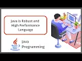 Java is Robust Java is High Performance Language Java Feature Java Programming Java in Hindi