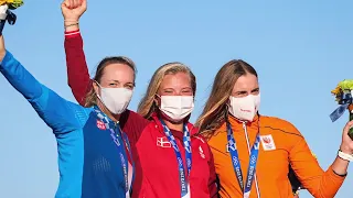 Olympic Gold LASER, LASER Radial, Men’s’ Windsurfer RS:X Wern, Rindom, Badloe. Action Day 8 Enosema