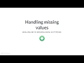 Python Tutorial Handling missing values
