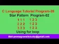 Star Pattern In C programming Program-35 star pattern program-02