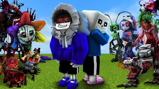 Sans & Dusttale vs. Dandy's World (Twisteds) | Minecraft (FIREEE!!!)