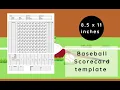 How to create baseball scorecard with powerpoint