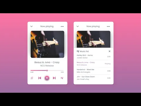 Download MP3 Create Custom Music Player in HTML CSS & JavaScript