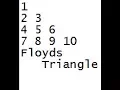 Floyd s Triangle in java