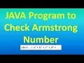 Armstrong number program in JAVA