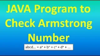 Armstrong number program in JAVA