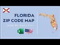 Florida Zip Code Map in Excel - Zip Codes List and Population Map