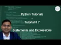 Python Beginner Tutorial - Statements and Expressions
