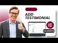 How to Add Testimonial in Elementor Updated 2026